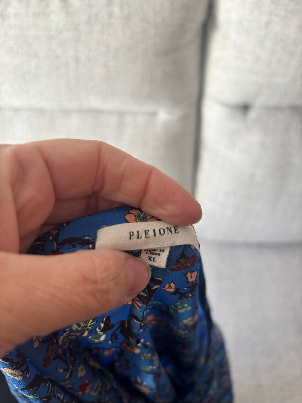 Pleione Blue Floral Cap-Sleeve Camisole - Picture 4 of 5